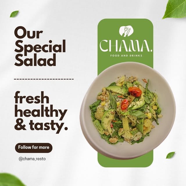 Salade spéciale Chama, fraîche et healthy